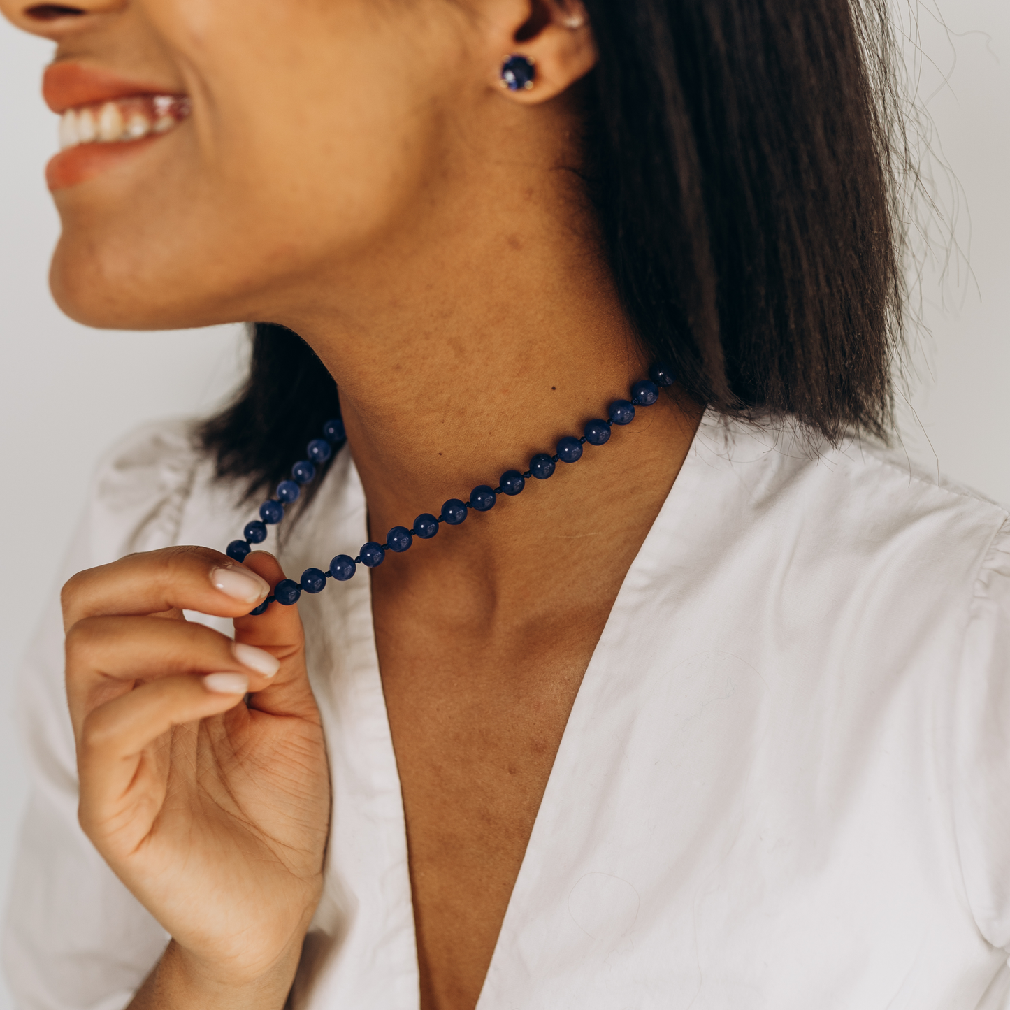 Royal Blue Natural Gemstone Necklace