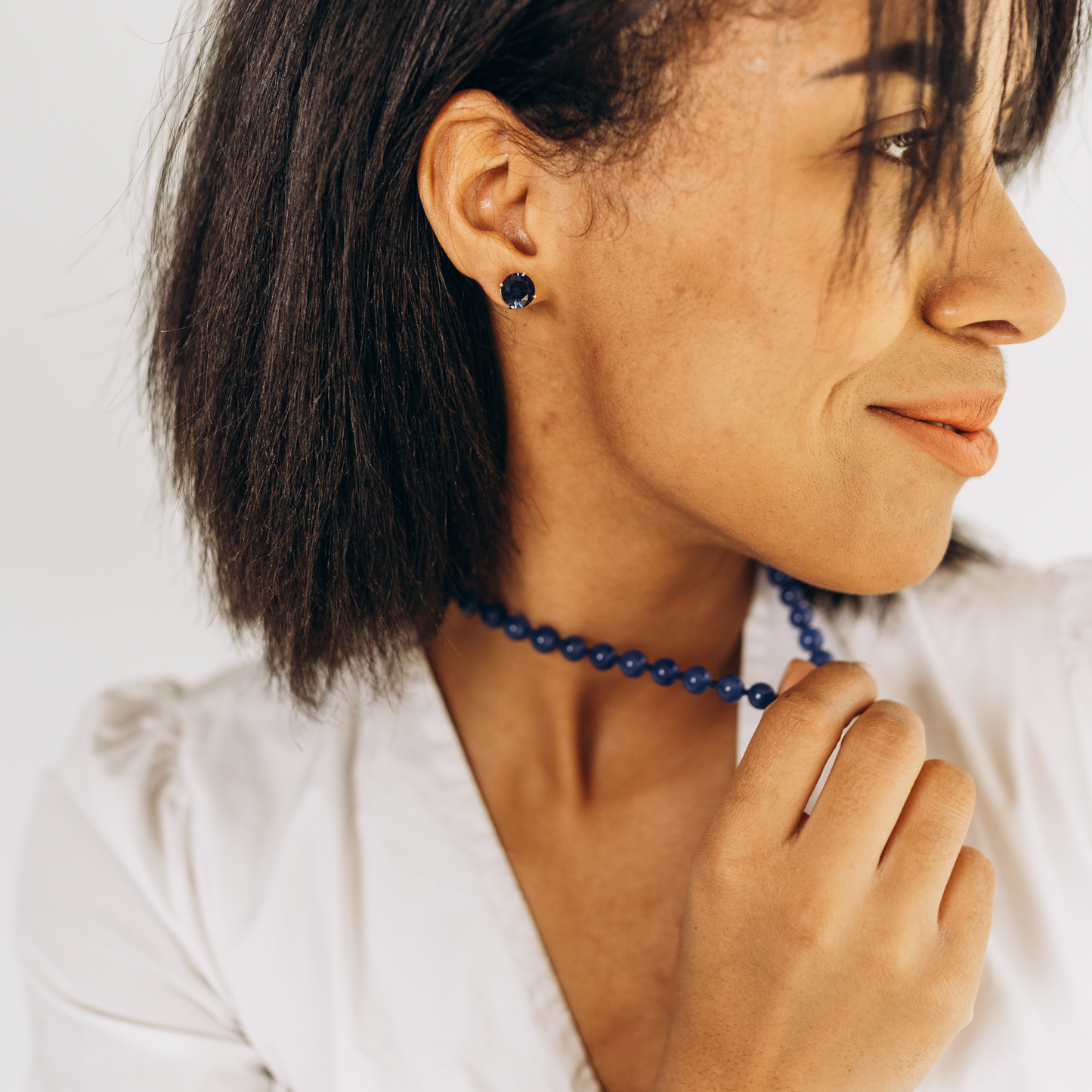 Royal Blue Natural Gemstone Necklace